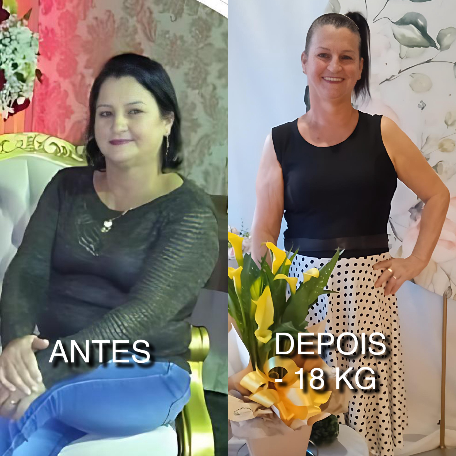 Transformação -18 kg, aluna da Academia Online