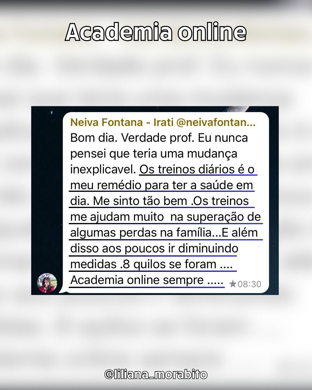 Depoimento real de aluna 3