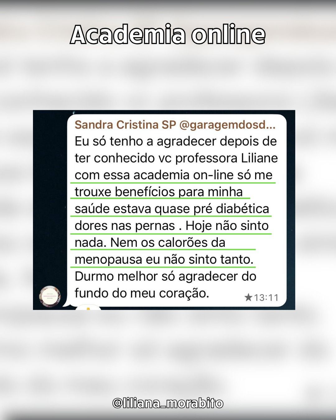 Depoimento real de aluna 5